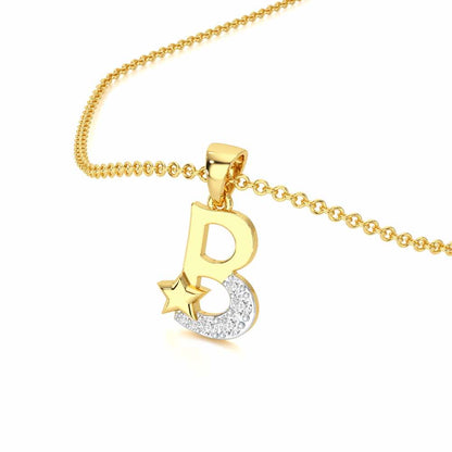 B-Glint Silver Pendant - Yellow Gold - Image 2
