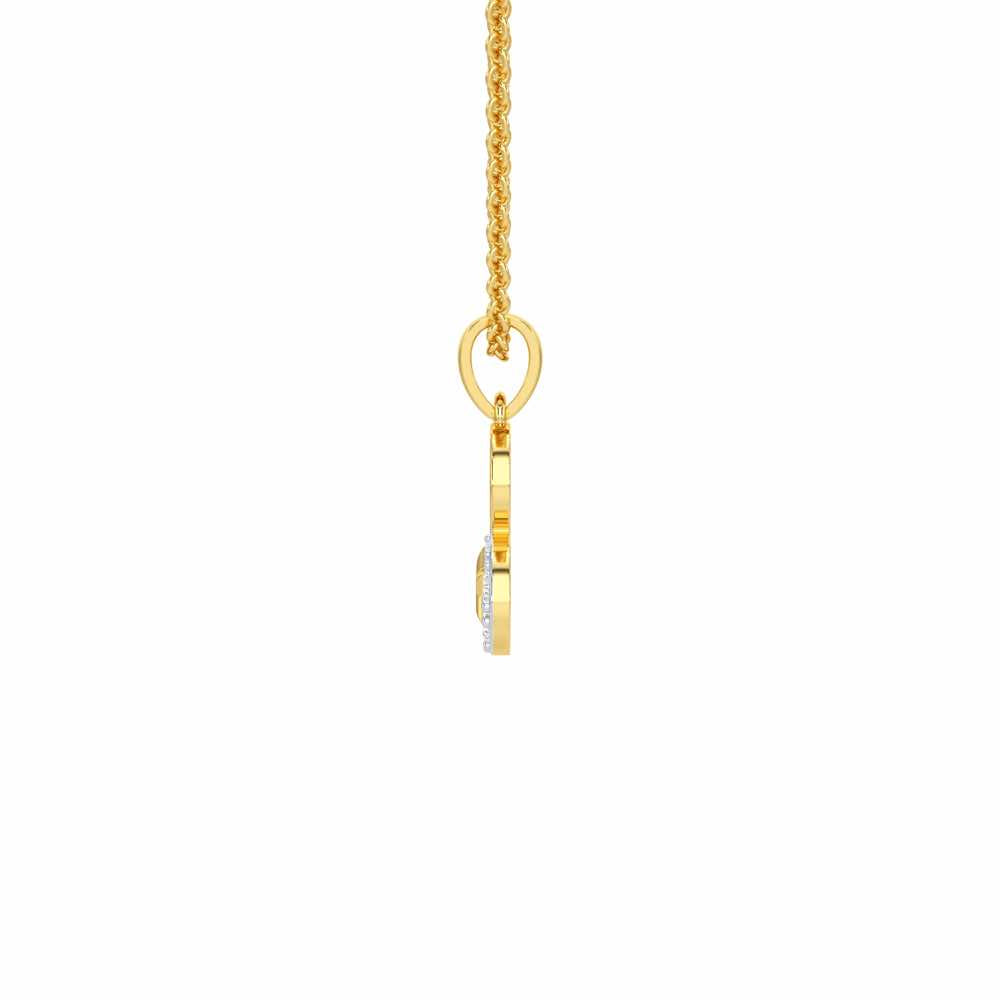 B-Glint Silver Pendant - Yellow Gold - Image 3