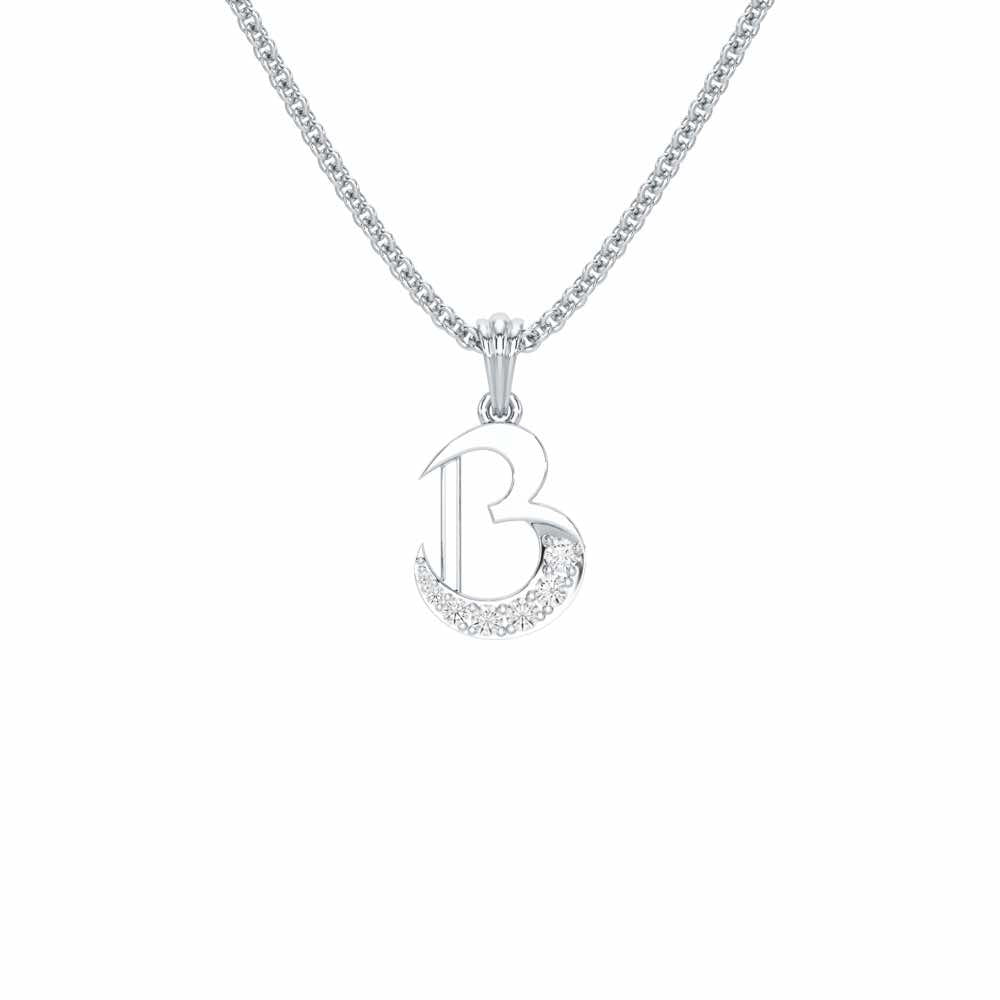 B-Luke Silver Pendant - White Gold - Image 1