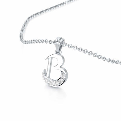 B-Luke Silver Pendant - White Gold - Image 2