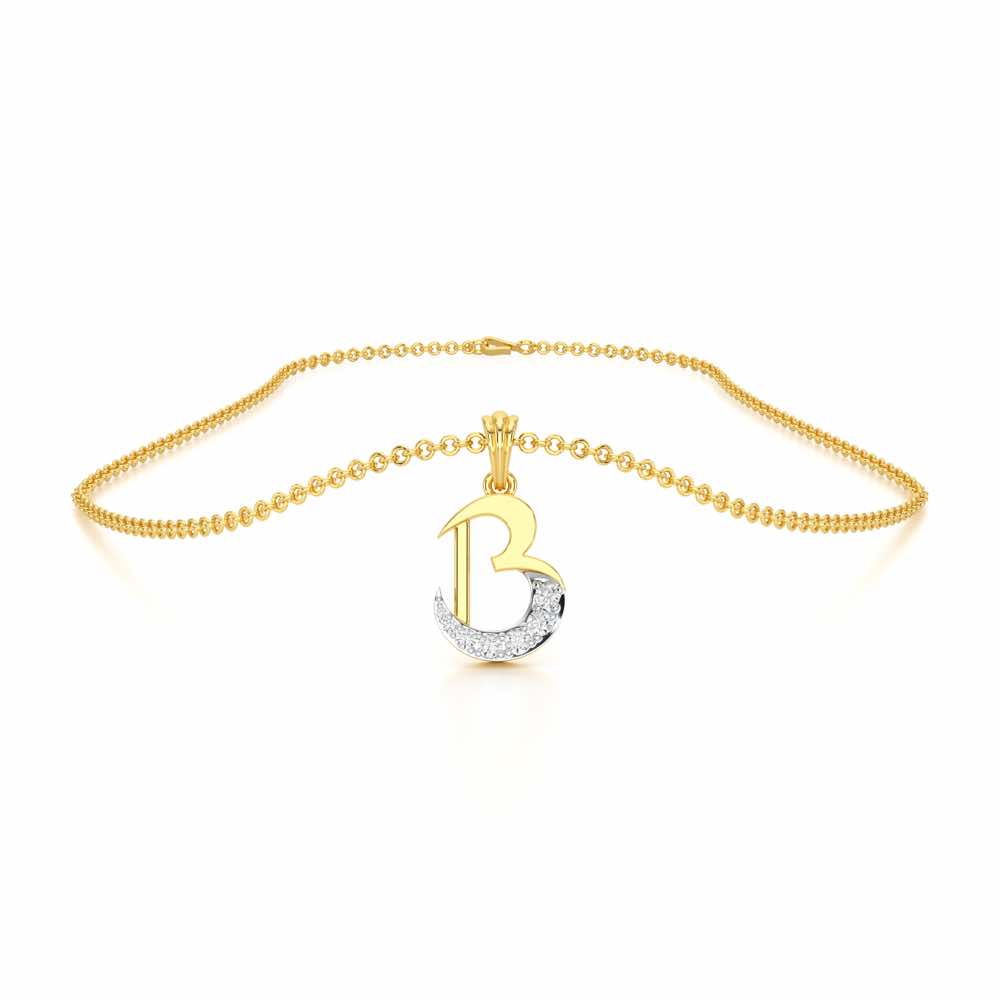 B-Luke Silver Pendant - Yellow Gold - Image 3
