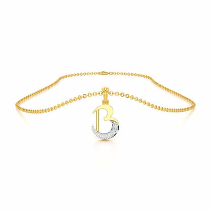 B-Luke Silver Pendant - Yellow Gold - Image 3