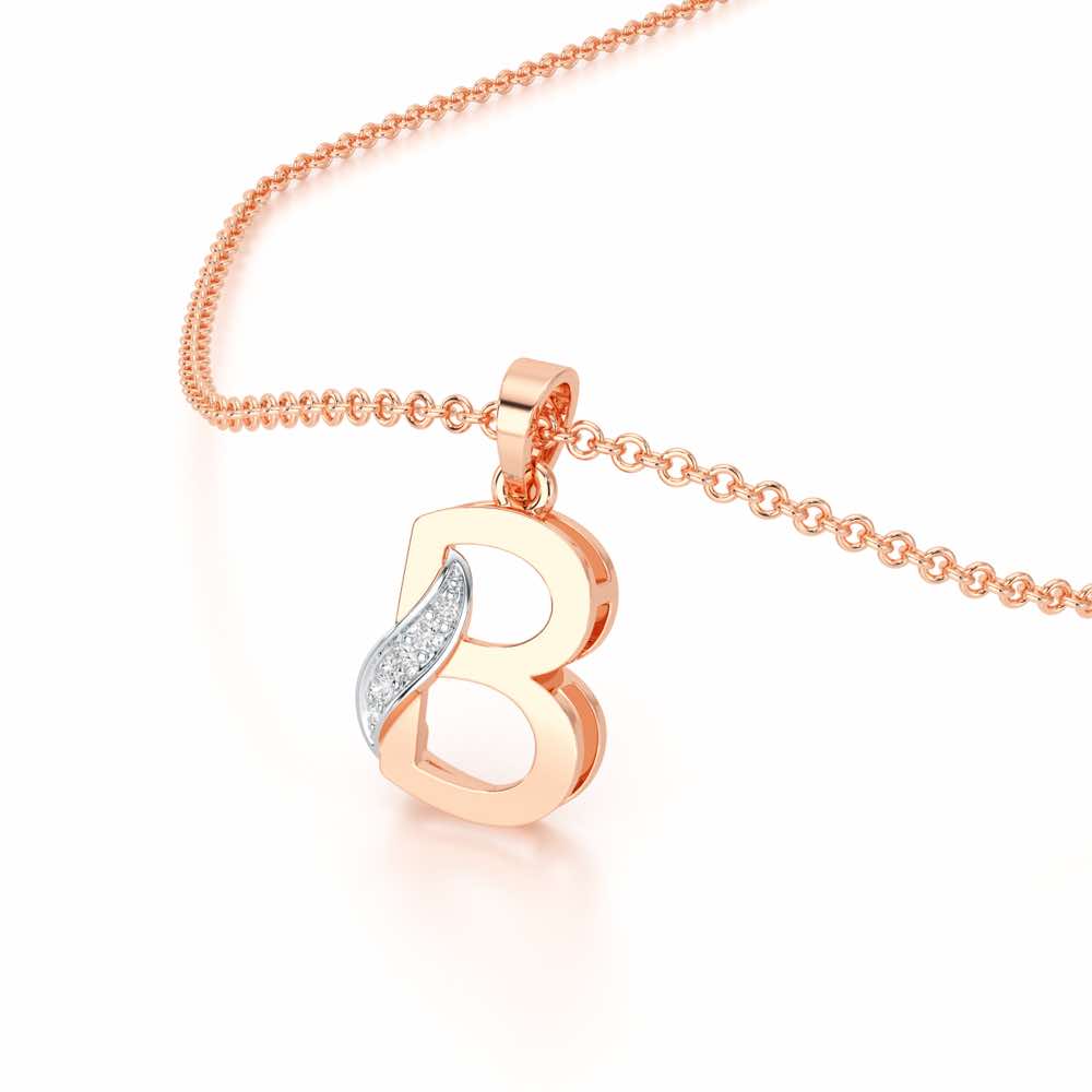 B-Spark Silver Pendant - Rose Gold - Image 2