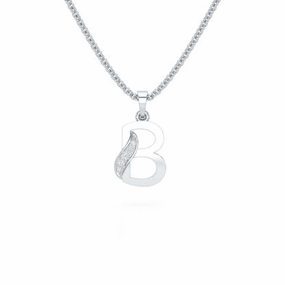 B-Spark Silver Pendant - White Gold - Image 1