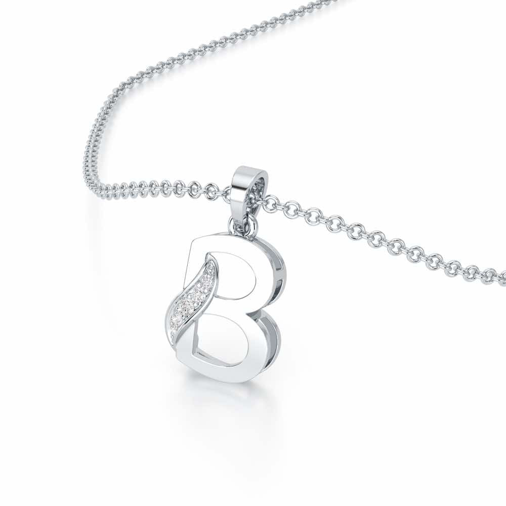 B-Spark Silver Pendant - White Gold - Image 2