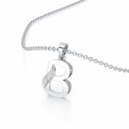 B-Spark Silver Pendant - White Gold - Image 2