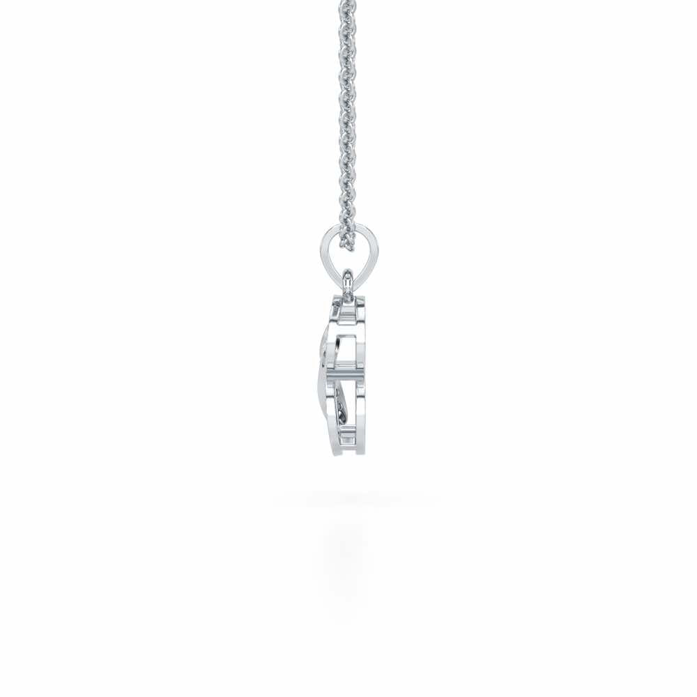 B-Spark Silver Pendant - White Gold - Image 3