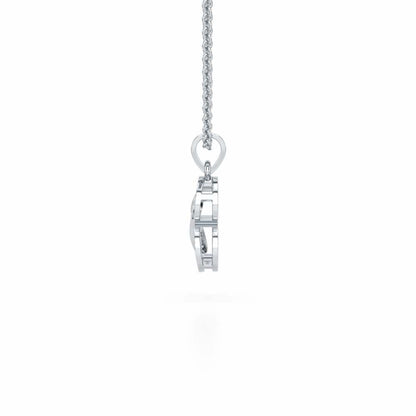 B-Spark Silver Pendant - White Gold - Image 3