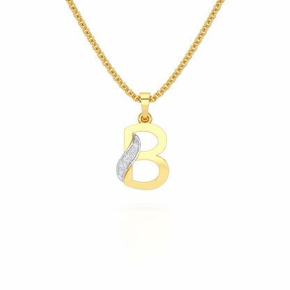 B-Spark Silver Pendant - Yellow Gold - Image 1