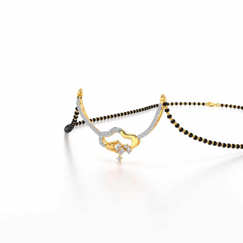 Badal Silver Mangasutra - Yellow Gold - Image 2