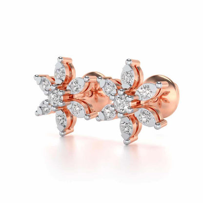 Bagesri Silver Earrings - Rose Gold - Image 2