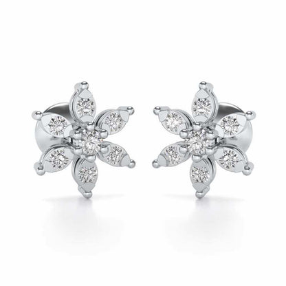 Bagesri Silver Earrings - White Gold - Image 1