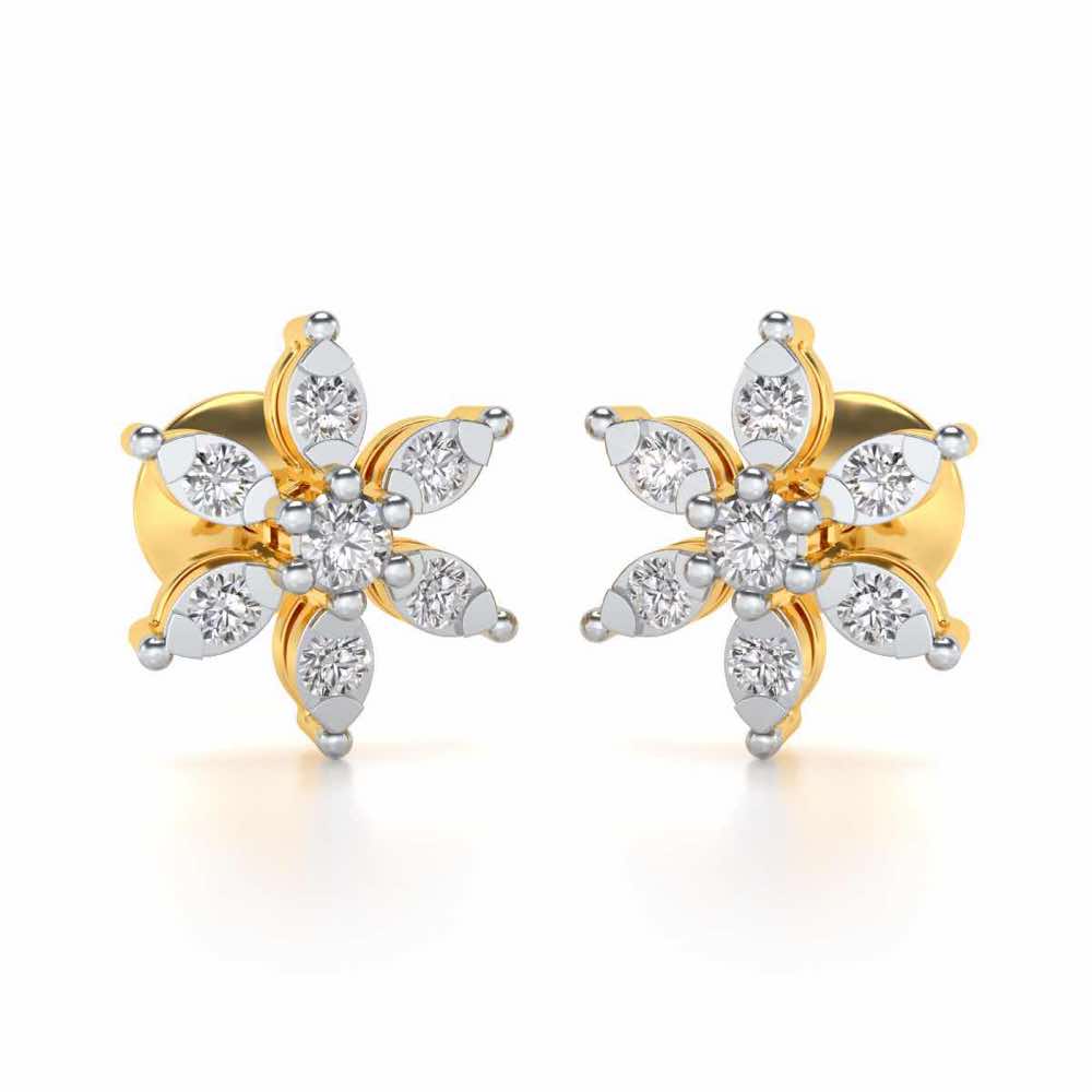 Bagesri Silver Earrings - Yellow Gold - Image 1