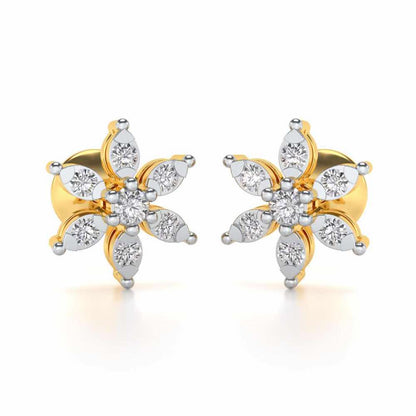 Bagesri Silver Earrings - Yellow Gold - Image 1