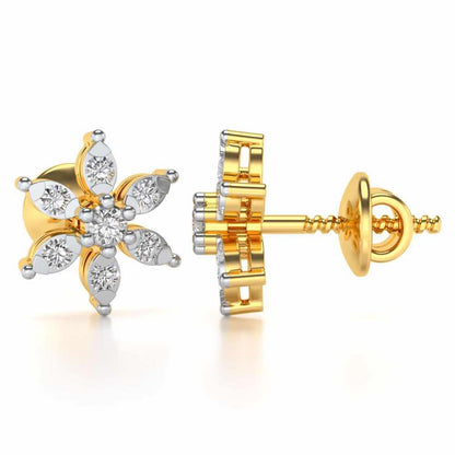 Bagesri Silver Earrings - Yellow Gold - Image 3