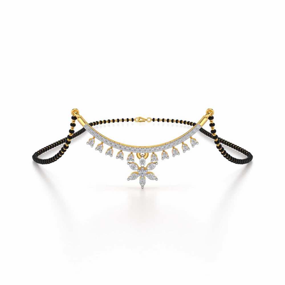 Bagesri Silver Mangalsutra - Yellow Gold - Image 1