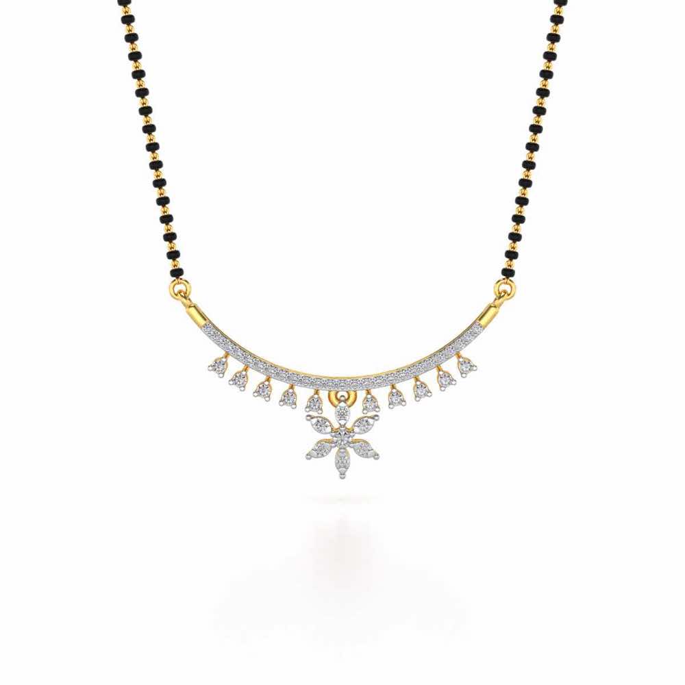 Bagesri Silver Mangalsutra - Yellow Gold - Image 3