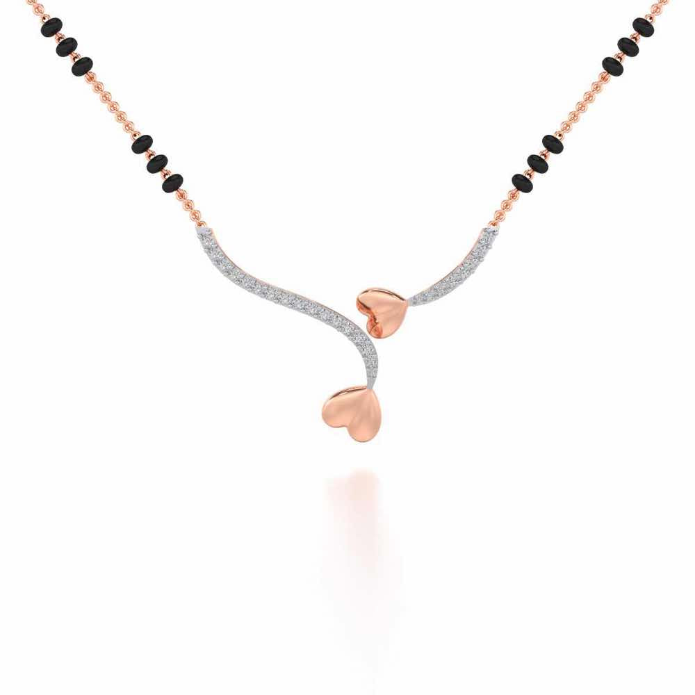 Bahaar Silver Mangalsutra - Rose Gold - Image 1