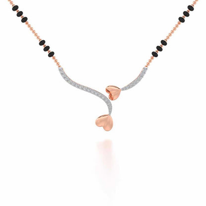 Bahaar Silver Mangalsutra - Rose Gold - Image 1