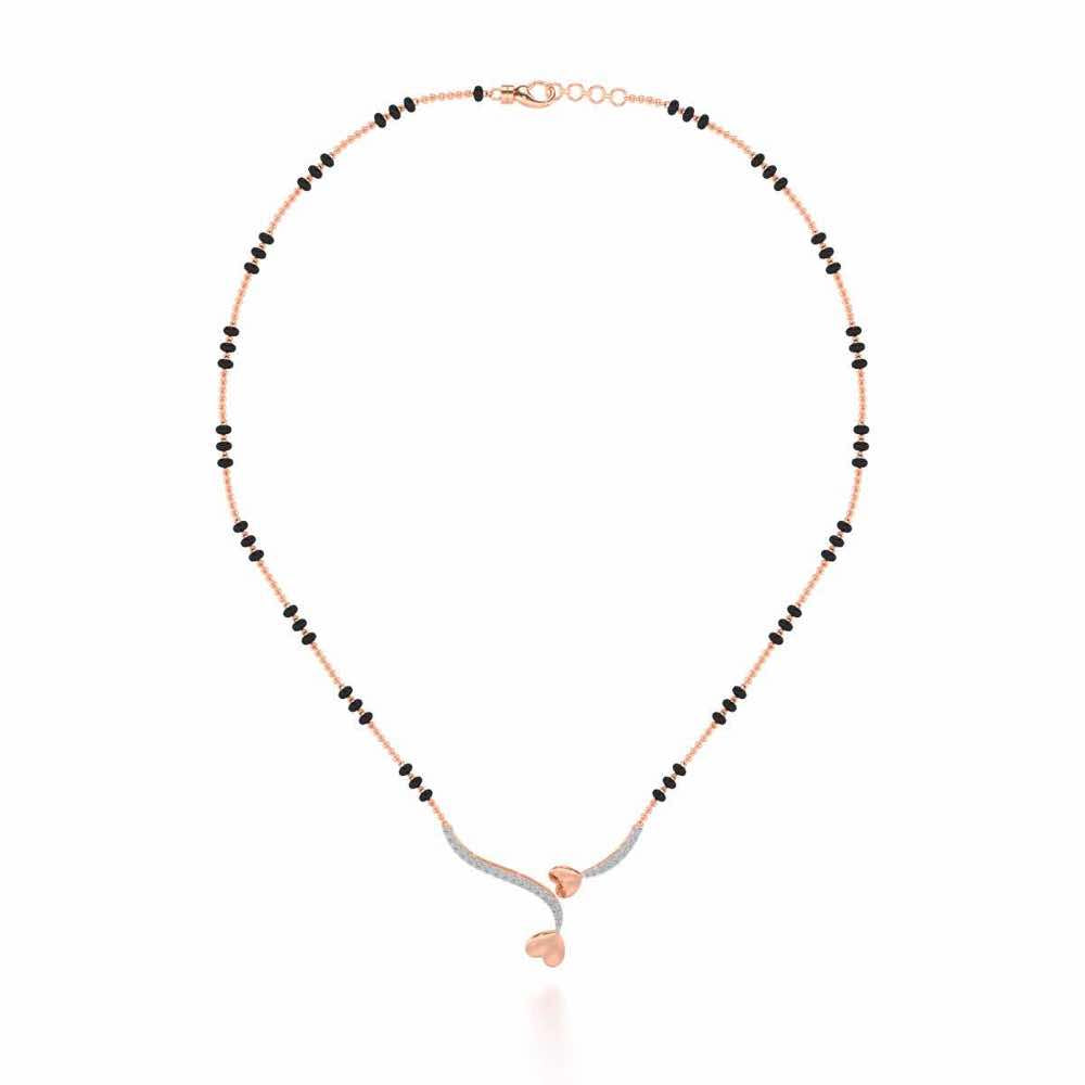 Bahaar Silver Mangalsutra - Rose Gold - Image 3