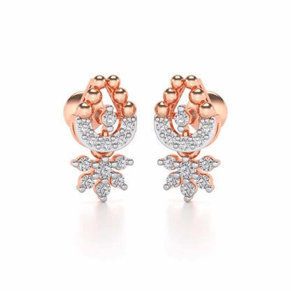 Baidehi Silver Earrings - Rose Gold - Image 1