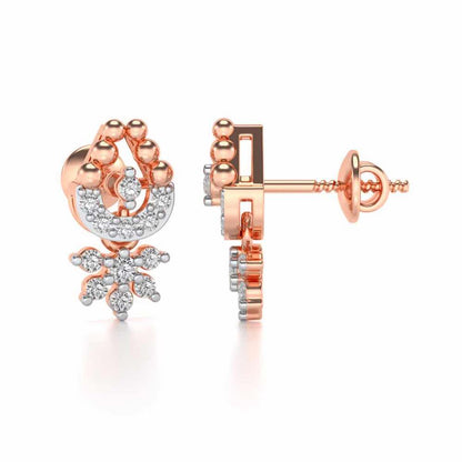Baidehi Silver Earrings - Rose Gold - Image 3