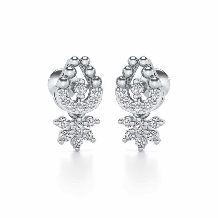 Baidehi Silver Earrings - White Gold - Image 1