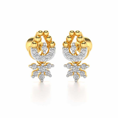 Baidehi Silver Earrings - Yellow Gold - Image 1