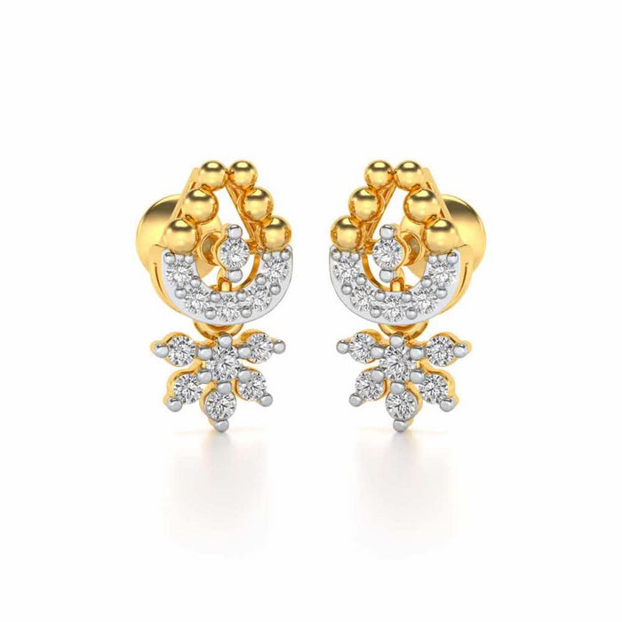 Baidehi Silver Earrings - Yellow Gold - Image 1