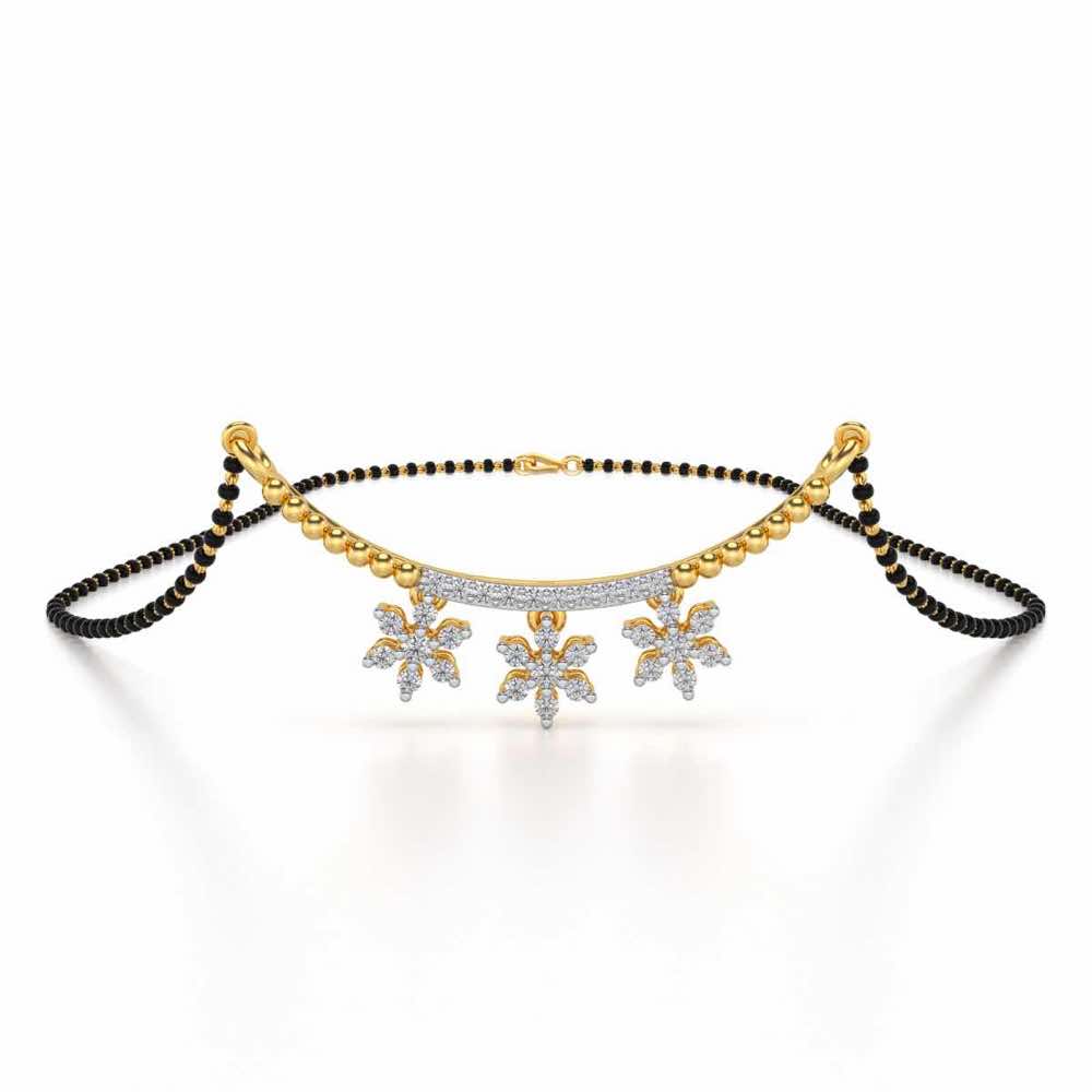 Baidehi Silver Mangalsutra - Yellow Gold - Image 1