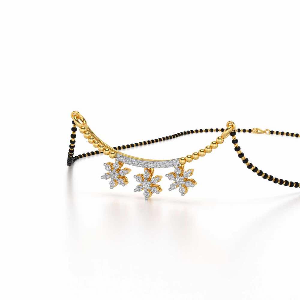 Baidehi Silver Mangalsutra - Yellow Gold - Image 2