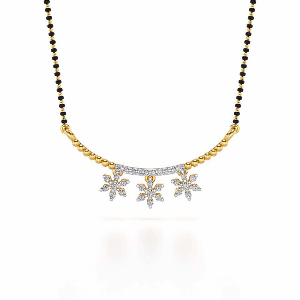Baidehi Silver Mangalsutra - Yellow Gold - Image 3