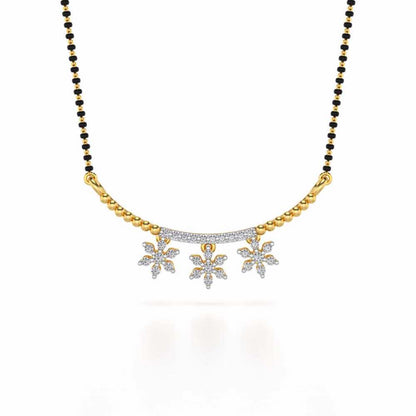 Baidehi Silver Mangalsutra - Yellow Gold - Image 3