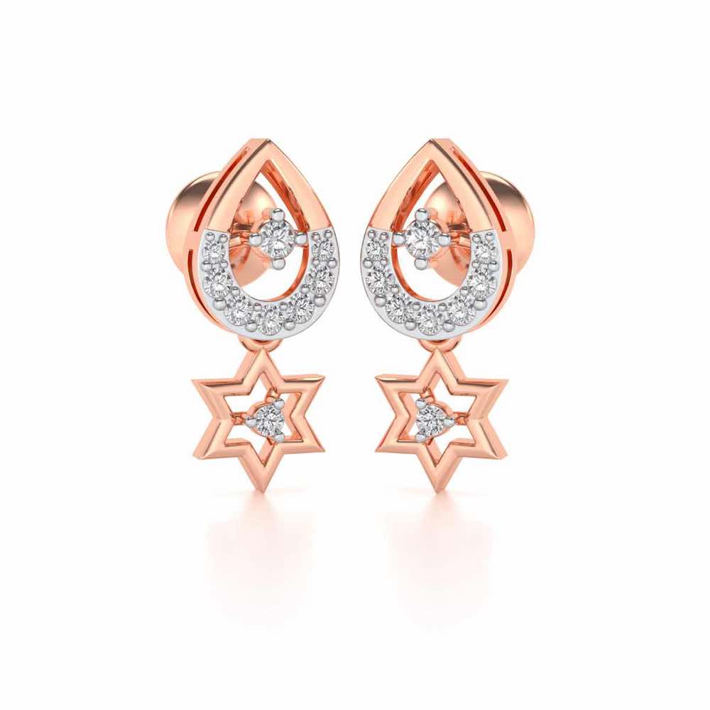 Bala Silver Earrings - Rose Gold - Image 1