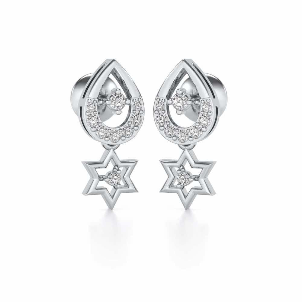 Bala Silver Earrings - White Gold - Image 1