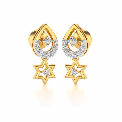 Bala Silver Earrings - Yellow Gold - Image 1