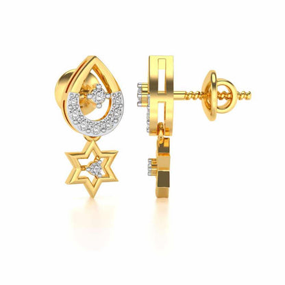 Bala Silver Earrings - Yellow Gold - Image 3