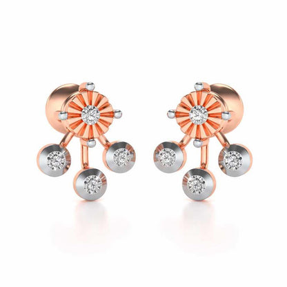 BAllari Silver Earrings - Rose Gold - Image 1
