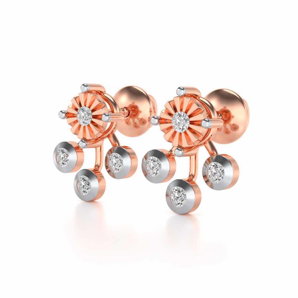 BAllari Silver Earrings - Rose Gold - Image 2
