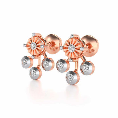 BAllari Silver Earrings - Rose Gold - Image 2