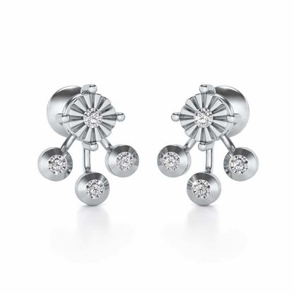 BAllari Silver Earrings - White Gold - Image 1
