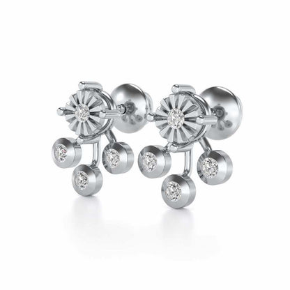 BAllari Silver Earrings - White Gold - Image 2