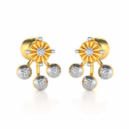 BAllari Silver Earrings - Yellow Gold - Image 1