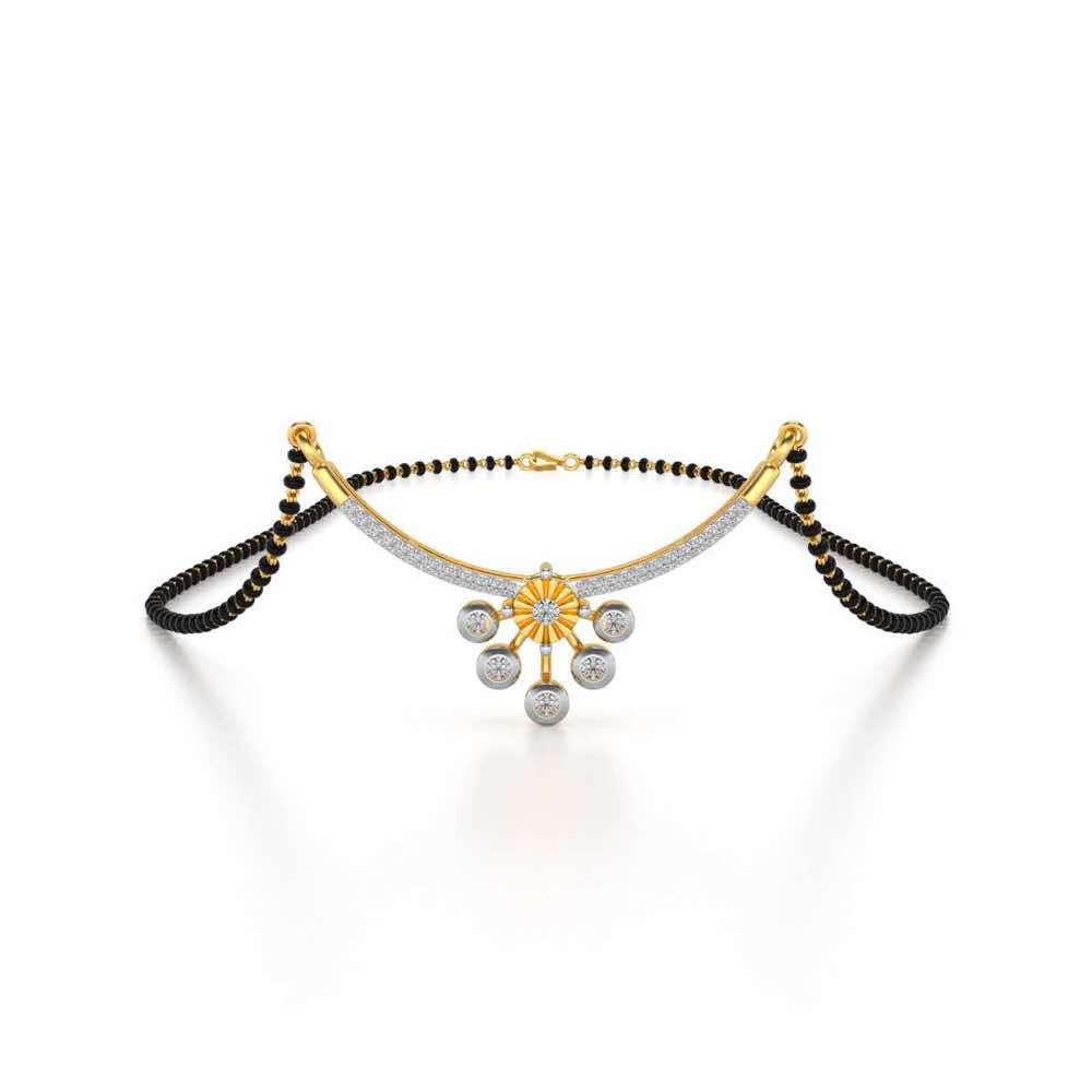 Ballari Silver Mangalsutra - Yellow Gold - Image 1