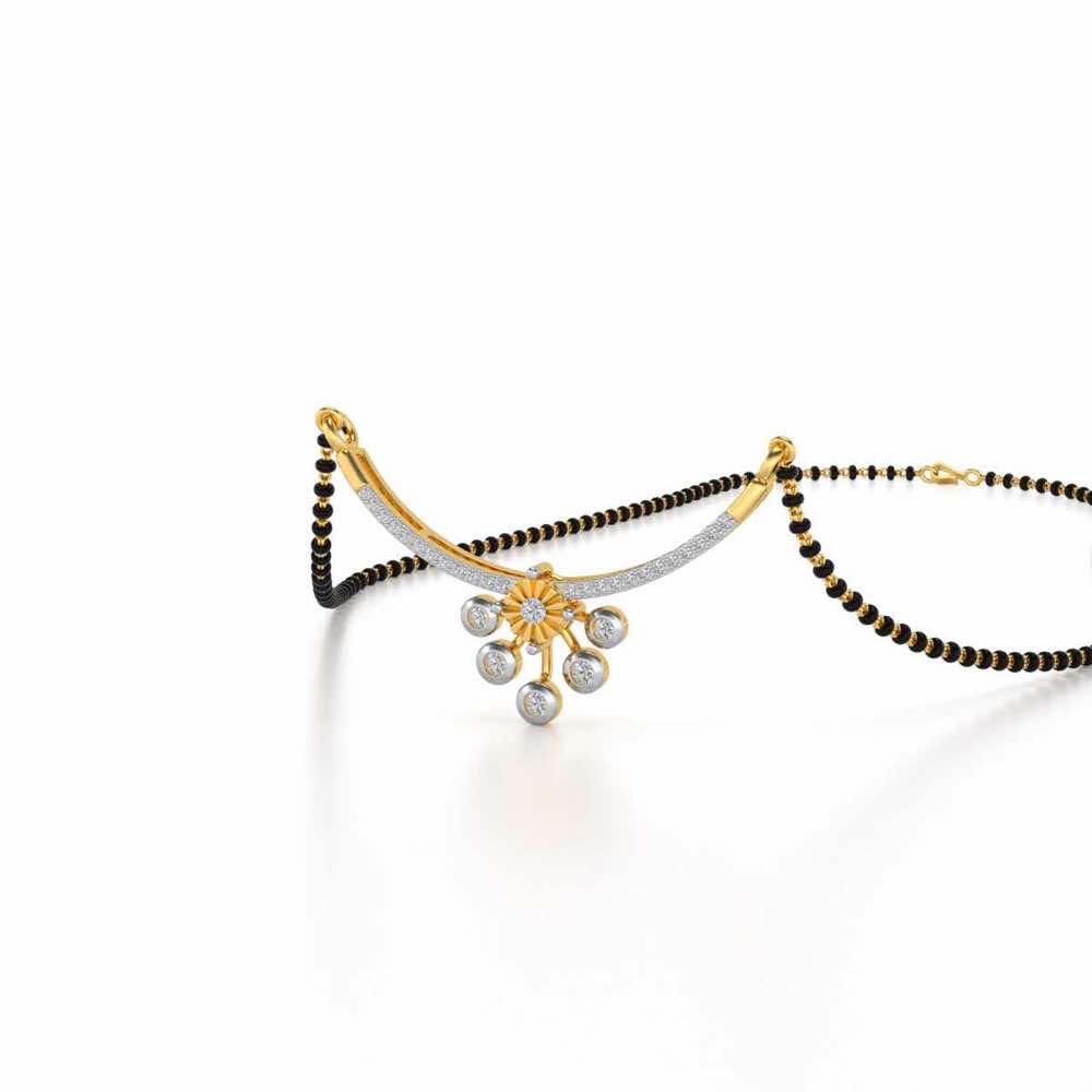 Ballari Silver Mangalsutra - Yellow Gold - Image 2