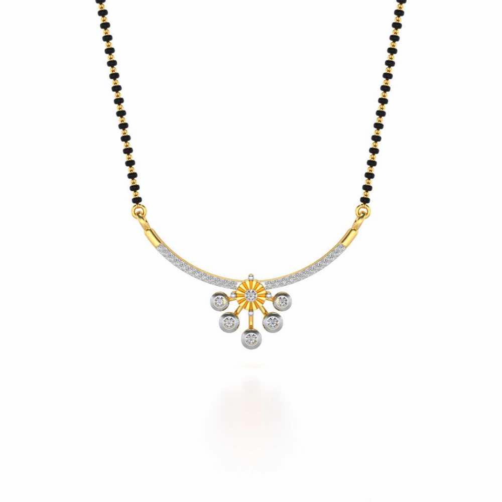 Ballari Silver Mangalsutra - Yellow Gold - Image 3