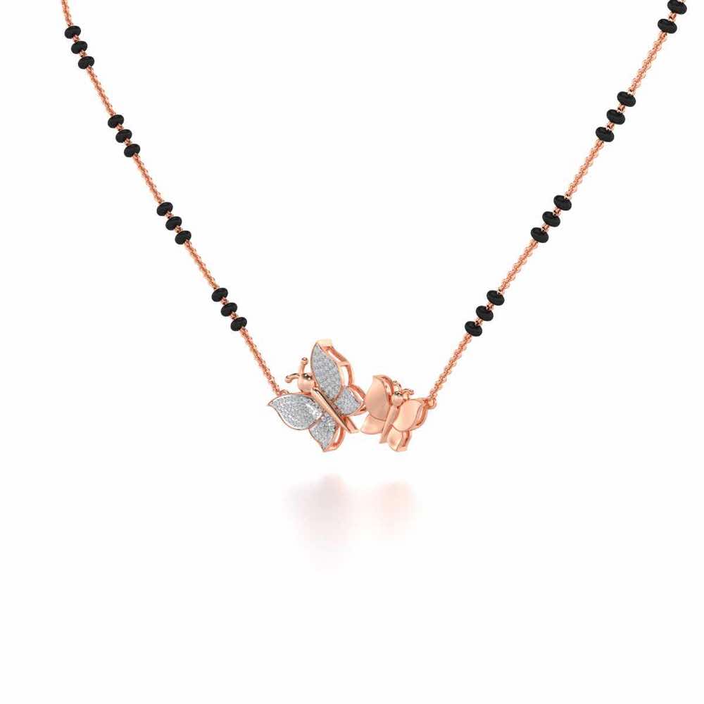 Bandhan Silver Mangalsutra - Rose Gold - Image 2