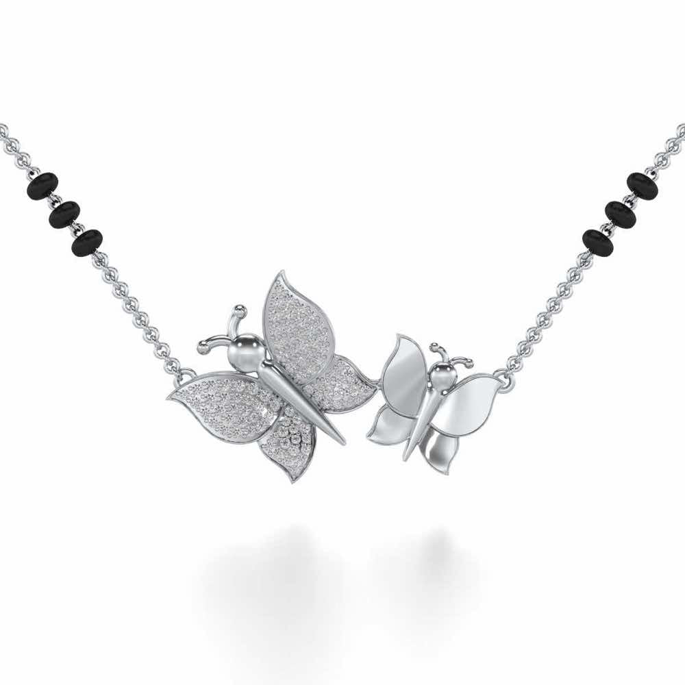 Bandhan Silver Mangalsutra - White Gold - Image 1
