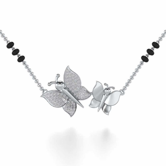 Bandhan Silver Mangalsutra - White Gold - Image 1