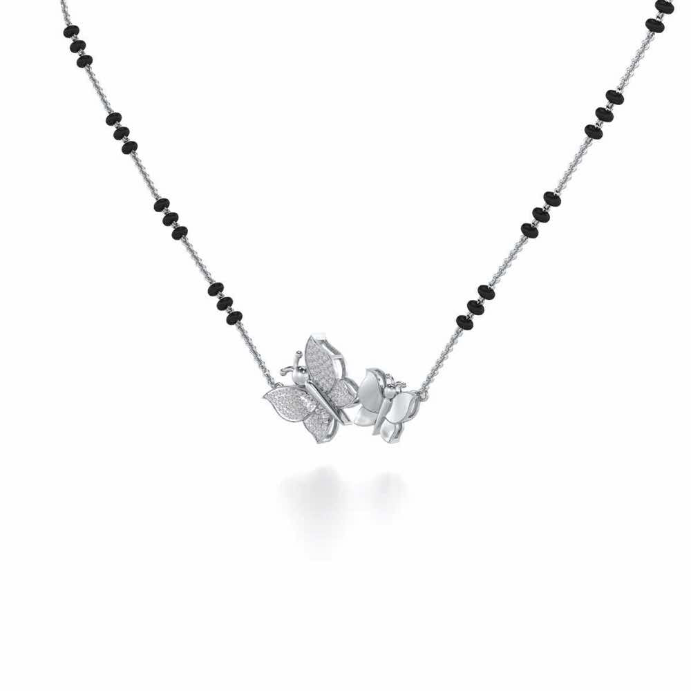 Bandhan Silver Mangalsutra - White Gold - Image 2